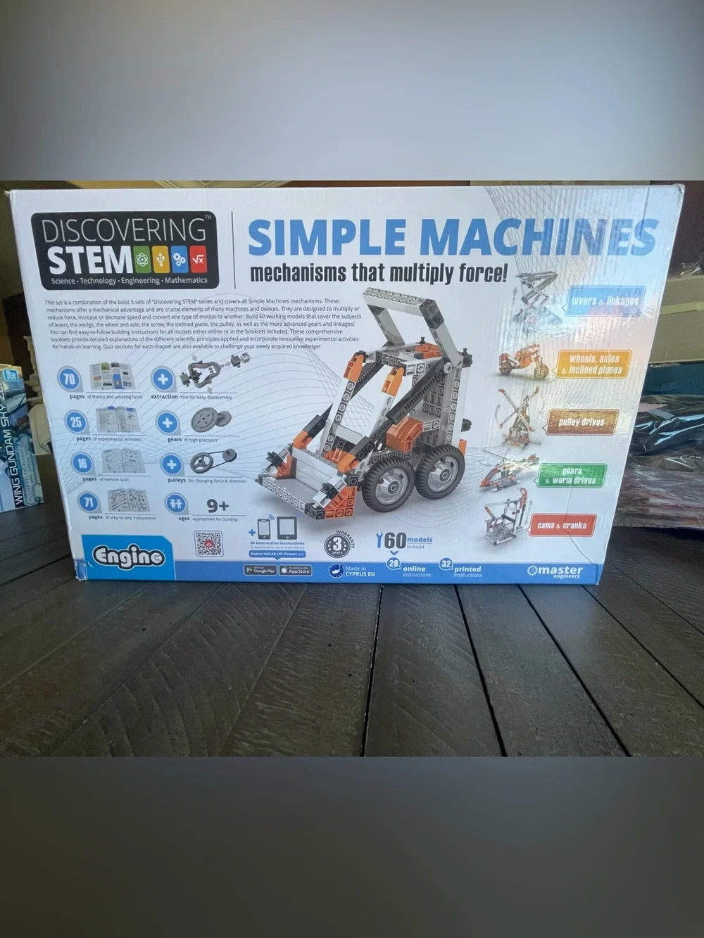 Discovering STEM Simple Machines Building Kit - Orange & Gray